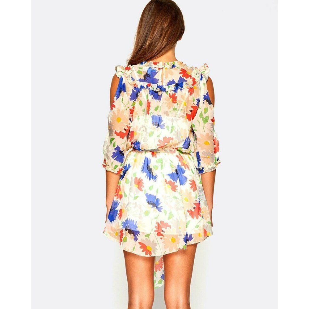 Alice McCall Get In Line Silk Chiffon Floral Dress - Picture 2 of 3